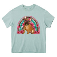 Arona french bulldog floral rainbow Heavy Core Tee - Artiststas