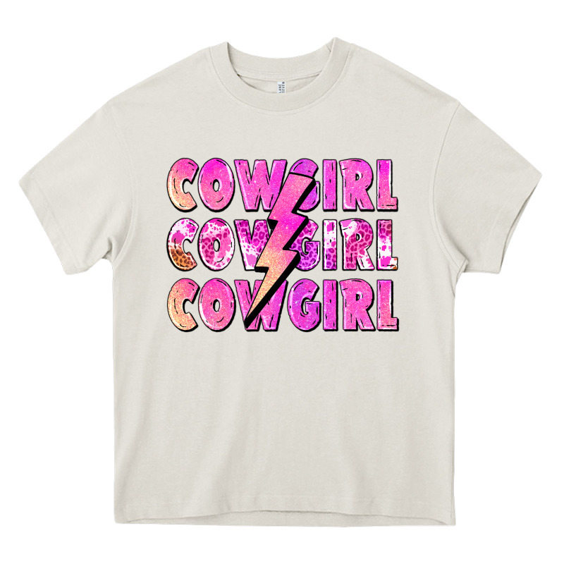 Cowgirl Cowgirl Lightning Bolt Heavy Core Tee by Zillion Design Studio | Teevron