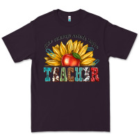 Plum teacher with sunflower Premium Tee - texasbilliewilder