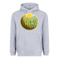 Heather Grey Golden Barrel Cactus Heavyweight Hoodie - LillyAllenDesigns