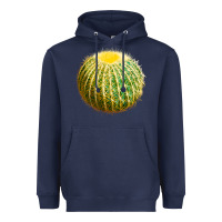 Navy Golden Barrel Cactus Heavyweight Hoodie - LillyAllenDesigns