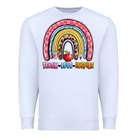 White teach love inspire rainbow Premium Sweatshirt - Artiststas
