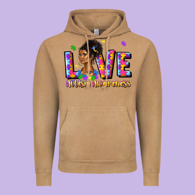 Love Autism Awareness Vintage Hoodie Designed By Jahusdesignshop