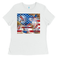 White American Ladies Tee - RanaPortraitStore