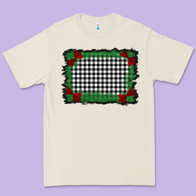 Christmas Black And White Background Premium Tee Designed By Barkaloodesign