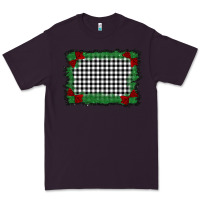 Plum christmas black and white background Premium Tee - BarkalooDesign