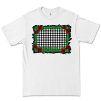 White christmas black and white background Premium Tee - BarkalooDesign