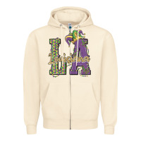 Sandshell louisiana mardi gras Zipper Hoodie - MaliasSmallBusiness