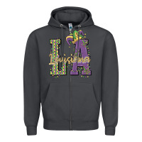 Smoke louisiana mardi gras Zipper Hoodie - MaliasSmallBusiness