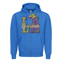 True Royal louisiana mardi gras Zipper Hoodie - MaliasSmallBusiness