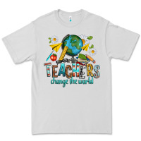 Dove Grey teachers change the world Premium Tee - texasbilliewilder