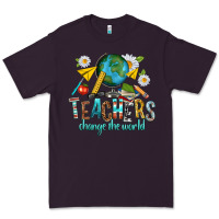 Plum teachers change the world Premium Tee - texasbilliewilder