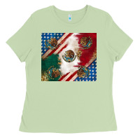 Matcha American with mexican flag Ladies Tee - RanaPortraitStore