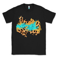 Black glitter leopard turquoise patch Classic Tee - AdoDesignShop