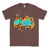 Chestnut glitter leopard turquoise patch Classic Tee - AdoDesignShop