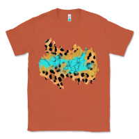 Copper glitter leopard turquoise patch Classic Tee - AdoDesignShop