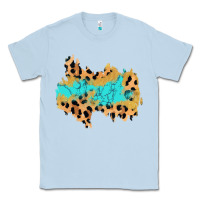 Dusty Blue glitter leopard turquoise patch Classic Tee - AdoDesignShop