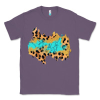 Lavender glitter leopard turquoise patch Classic Tee - AdoDesignShop