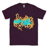 Plum glitter leopard turquoise patch Classic Tee - AdoDesignShop