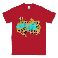Red glitter leopard turquoise patch Classic Tee - AdoDesignShop