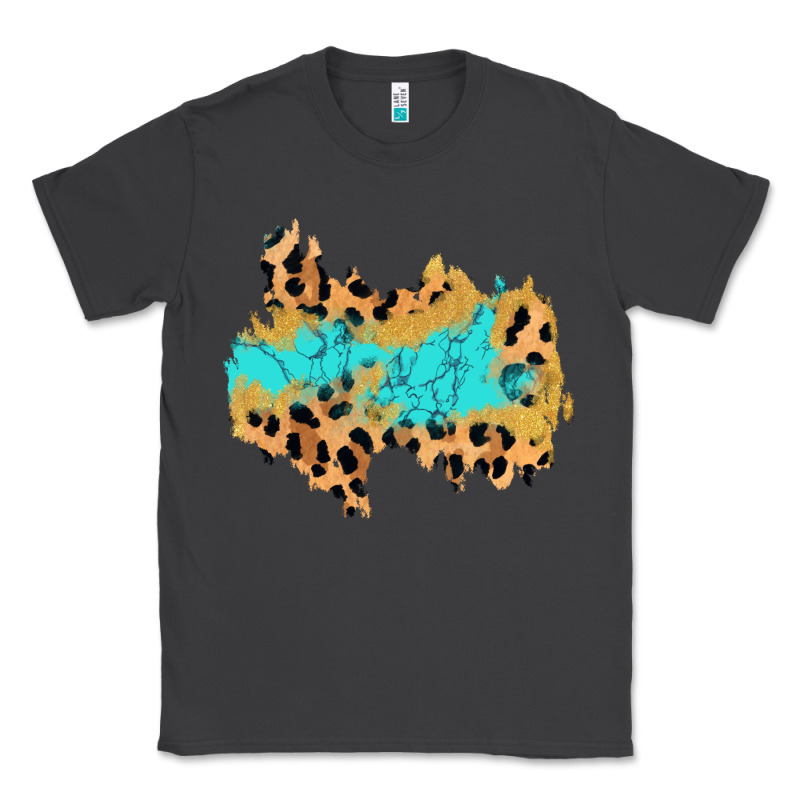 Glitter Leopard Turquoise Patch Classic Tee by AdoDesignShop | Teevron