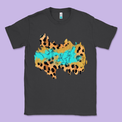 Glitter Leopard Turquoise Patch Classic Tee Designed By Adodesignshop