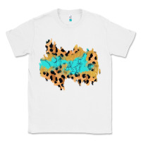 White glitter leopard turquoise patch Classic Tee - AdoDesignShop