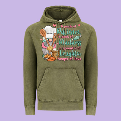 A Pinch Of Patience A Dash Of Kindness A Spoonful Vintage Hoodie Designed By Jahusdesignshop