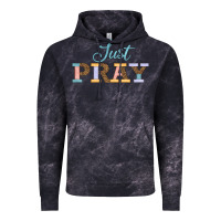 Cloud Black Just Pray Vintage Hoodie - JahusDesignShop
