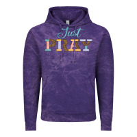 Cloud Purple Just Pray Vintage Hoodie - JahusDesignShop
