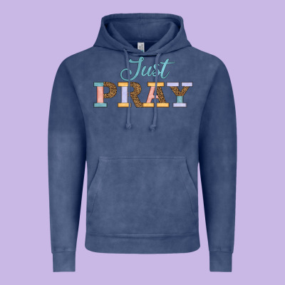Just Pray Vintage Hoodie Designed By Jahusdesignshop
