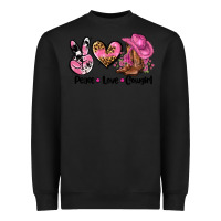 Black peace love  cowgirl Heavyweight Sweatshirt - AdoDesignShop