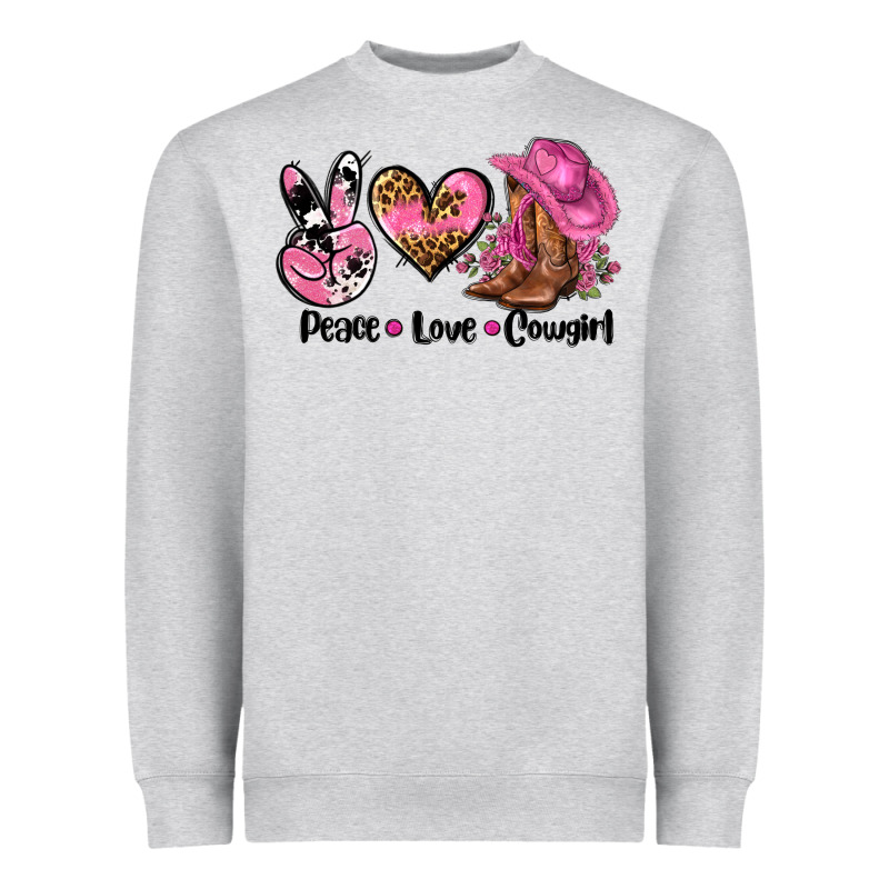 Peace Love  Cowgirl Heavyweight Sweatshirt by AdoDesignShop | Teevron