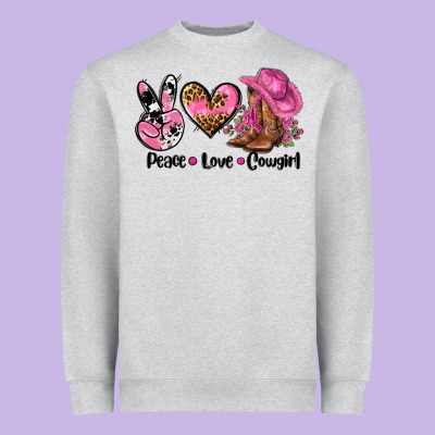 Peace Love  Cowgirl Heavyweight Sweatshirt Designed By Adodesignshop