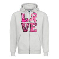 Dove Grey Breast Cancer love Zipper Hoodie - NancyCooperArtShop