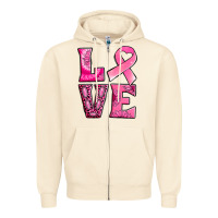 Sandshell Breast Cancer love Zipper Hoodie - NancyCooperArtShop