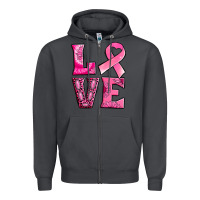 Smoke Breast Cancer love Zipper Hoodie - NancyCooperArtShop
