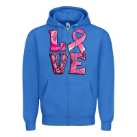 True Royal Breast Cancer love Zipper Hoodie - NancyCooperArtShop