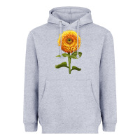 Heather Grey Gummy Bear Sunflower Heavyweight Hoodie - LillyAllenDesigns