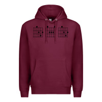 Burgundy Guitar Chord dad Premium Hoodie - Bettercallsaul