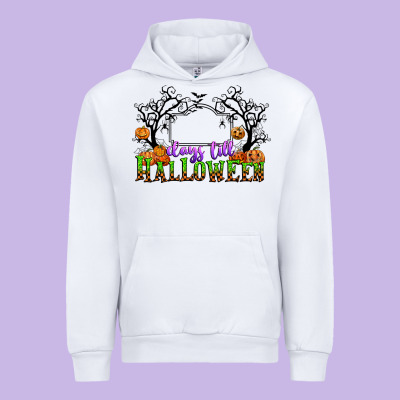 Days Till Halloween Urban Hoodie Designed By Cowgirlartshop