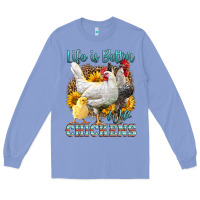 Colony Blue Western Life Is Better With Chickens Long Sleeve Tee - LillyAllenDesigns