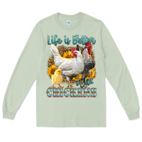 Matcha Western Life Is Better With Chickens Long Sleeve Tee - LillyAllenDesigns