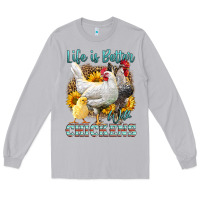 Moon Dust Western Life Is Better With Chickens Long Sleeve Tee - LillyAllenDesigns