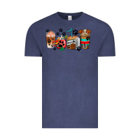 Vintage Denim dogs coffee cups Vintage Tee - AdoDesignShop