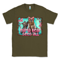 Army Green mama bear sees all Classic Tee - Artiststas