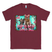 Burgundy mama bear sees all Classic Tee - Artiststas