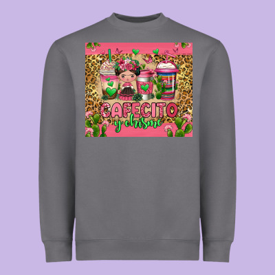 Cafecito Y Chisme Coffee Cups Heavyweight Sweatshirt Designed By Jasminsmagicworld