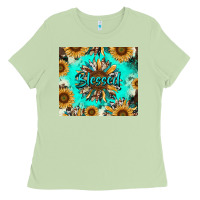Matcha blessed sunflowers Ladies Tee - RanaPortraitStore