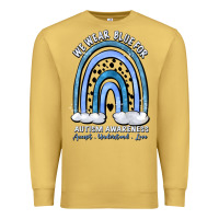 Antique Gold we wear blue for autism awareness accept understan Premium Sweatshirt - Artiststas